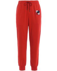 Burberry Pantaloni jogger in cotone - Rosso