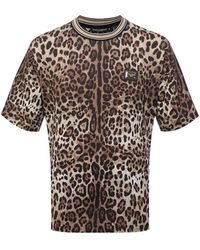 Dolce & Gabbana - Leopard Print T Shirt - Lyst