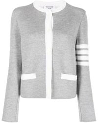 Thom Browne - Thom E 4- Bar Wool Cardigan - Lyst