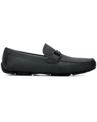 Ferragamo Front 4 Leather Loafers - Black