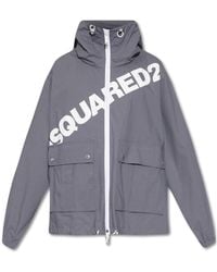 DSquared² - Logo Hooded Windbreaker - Lyst