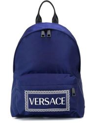 Versace Zaino con logo - Blu