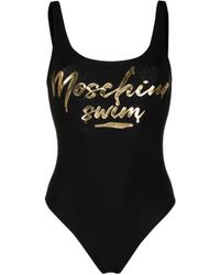 Moschino Einteiliger Logo-Badeanzug - Schwarz