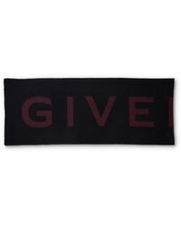 Givenchy - Sciarpa in lana con logo - Lyst
