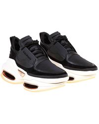 Balmain - B kühne Wildleder- und Leder -Trainer - Lyst