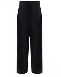 Ferragamo - Silk And Linen Pants - Lyst
