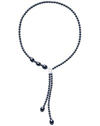 Ateliers Saint Germain - Necklace Tie Of Real Cultured Freshwater Pearls Grain Of Rice 5 Mm And Baroque 11 Mm - Lyst