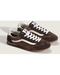 Vans - Super Lowpro Suède Bruine Sneakers - Lyst