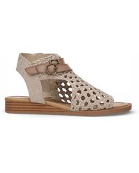 Blowfish - Golden Weave Micro Wedge Sandals - Lyst