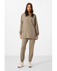 TOMMY LIFE - Oversized Fleece Sweatshirt And Pants Set - Lyst