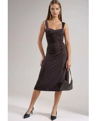 Hiccup - Heart Collar Midi Dress With A-Form Fit - Lyst