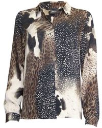 Poools - Blouse 433190-Dark Animal - Lyst