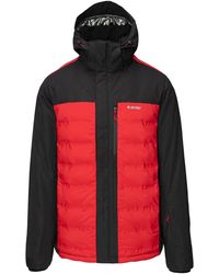 Hi-Tec - Helten Gewatteerde Jas (Zwart, Rood) - Lyst