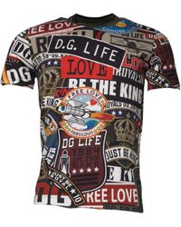 Dolce & Gabbana - Patchwork Grafik T-Shirt - Lyst