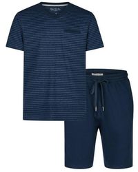 Phil & Co. Berlin - Essential Shortama Korte Pyjama Set /Gestreept - Lyst