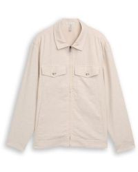 Tom Tailor - Cotton Linen Shirt Jacket - Lyst