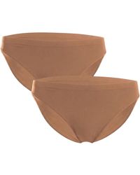 Wolford - Naadloze Bikinibroekjes Voor (Set Van 2) (Macchiato) - Lyst