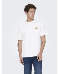 Only & Sons - Onsfred Life Rlx Ss Print Tee Noos - Lyst