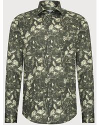 BLUE INDUSTRY - Het Leaf-Print Overhemd - Lyst