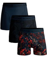 MUCHACHOMALO - 3-Pack Boxer Shorts Print/Print/Solid - Lyst