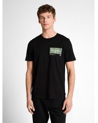Tom Tailor - Rounded Hem Printed T-Shirt - Lyst