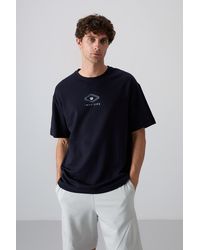 TOMMY LIFE - Oversized Cotton-Blend Logo T-Shirt - Lyst