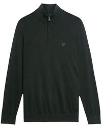 Lyle & Scott - Lyle And Scott Lyle&Scott Tonal Eagle Merino Quarter Zip Jumper Truien Kn2122Vc - Lyst