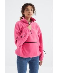 TOMMY LIFE - Oversized Plush Half-Zip Sweatshirt - Lyst