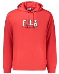 Fila - Hoodies & Sweatvesten ,Rood ,Katoen Rifredi Hoodie - Lyst