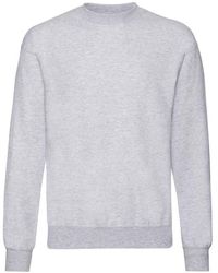 Fruit Of The Loom - Classic Heather Drop Shoulder Sweatshirt (Heather) - Lyst