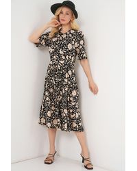 Bigdart - Patterned Midi Shirt Dress - Lyst