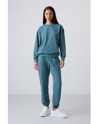 TOMMY LIFE - Oversized Sweatshirt And Elastic Hem Pants Set - Lyst