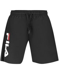 Fila - Zwarte Polyester Mannen Zwemkleding - Lyst