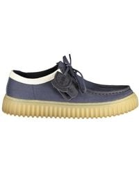 Clarks - Blauwe Stof Schoen - Lyst