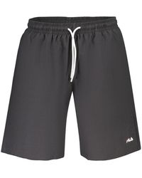 Fila - Zwarte Polyester Zwemkleding Voor Mannen - Lyst