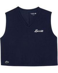 Lacoste - Sport Relaxed Fit Mouwloze Gewaad Top - Lyst