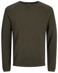 Jack & Jones - Jjehill Knit Crew Neck Noos Donker - Lyst