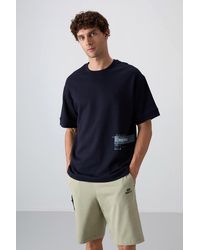 TOMMY LIFE - Oversized Cotton-Blend Crew Neck T-Shirt - Lyst