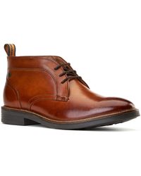 Base London - Lincoln Leather Burnt Ankle Boots - Lyst