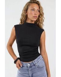Hiccup - Modal Touch Half Turtleneck Crop Top - Lyst