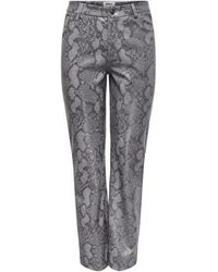 ONLY - Onlazula Hw Str Snake Pant Pnt Dessin - Lyst