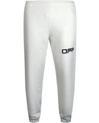 Off-White c/o Virgil Abloh - Airport Tape Logo Sweatpants Cotton - Lyst