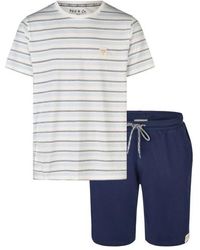 Phil & Co. Berlin - Shortama Korte Pyjama Set Gestreept - Lyst