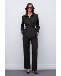 Dilvin - Brede Pijpen Pull-On Broek - Lyst