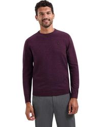 No Excess - Pullover Crewneck 2 Coloured Melang Dark Wine - Lyst