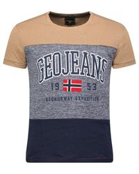 GEOGRAPHICAL NORWAY - T-Shirt Jerudico Taupe - Lyst