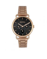 Bertha - Gwen Bracelet Watch W/Day/Date - Lyst