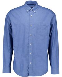 Eton - Overhemden ,Blauw ,Katoen Solid Chambray Shirt - Lyst
