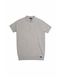 Genti - Polo Rib Zip - Lyst