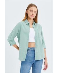 MixRay - Long Sleeve Button-Up Shirt With Pocket - Lyst